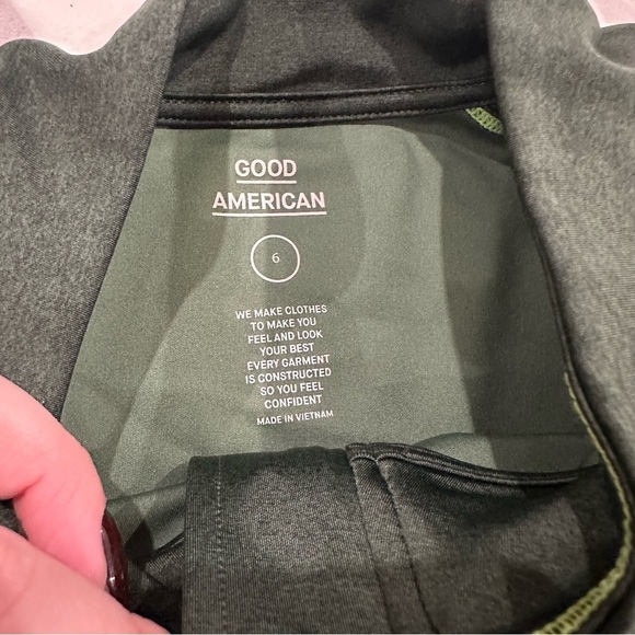 good american heathered forest tonal double life crop top - Picture 6 of 8
